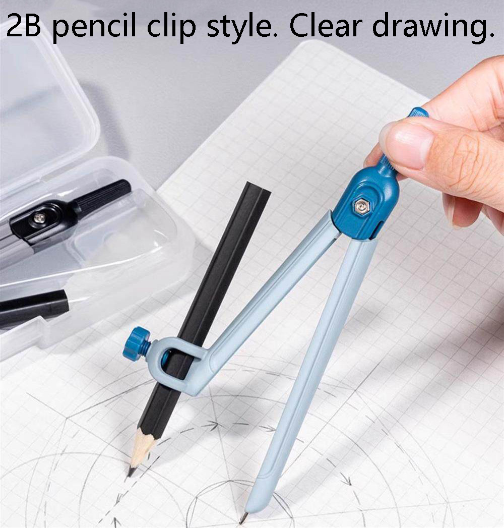 3個入り数学幾何学セット、金属製コンパス、分度器、鉛筆箱、製 - Math Geometry Set With Compass のレビューと価格