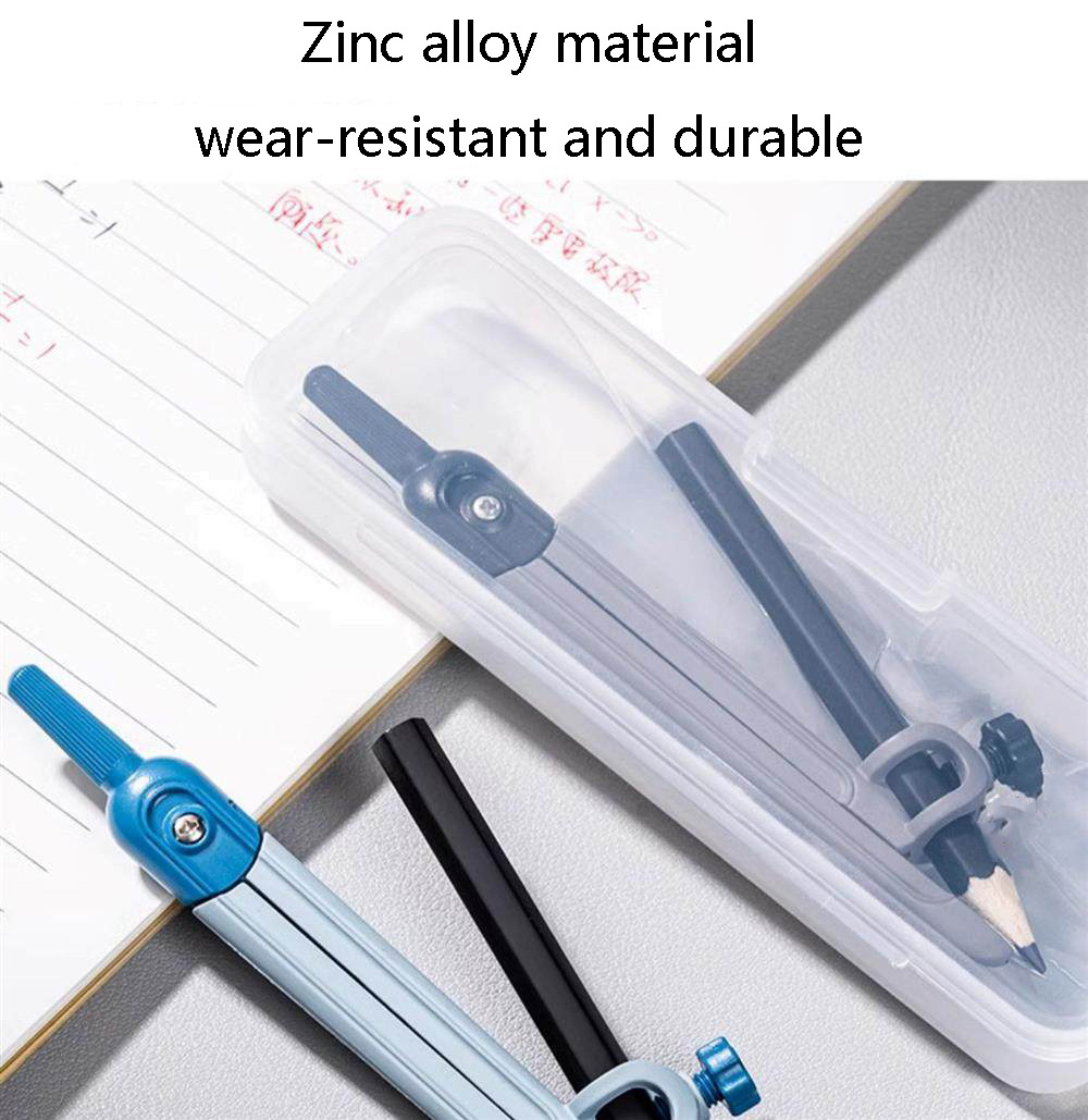 3個入り数学幾何学セット、金属製コンパス、分度器、鉛筆箱、製 - Math Geometry Set With Compass のレビューと価格