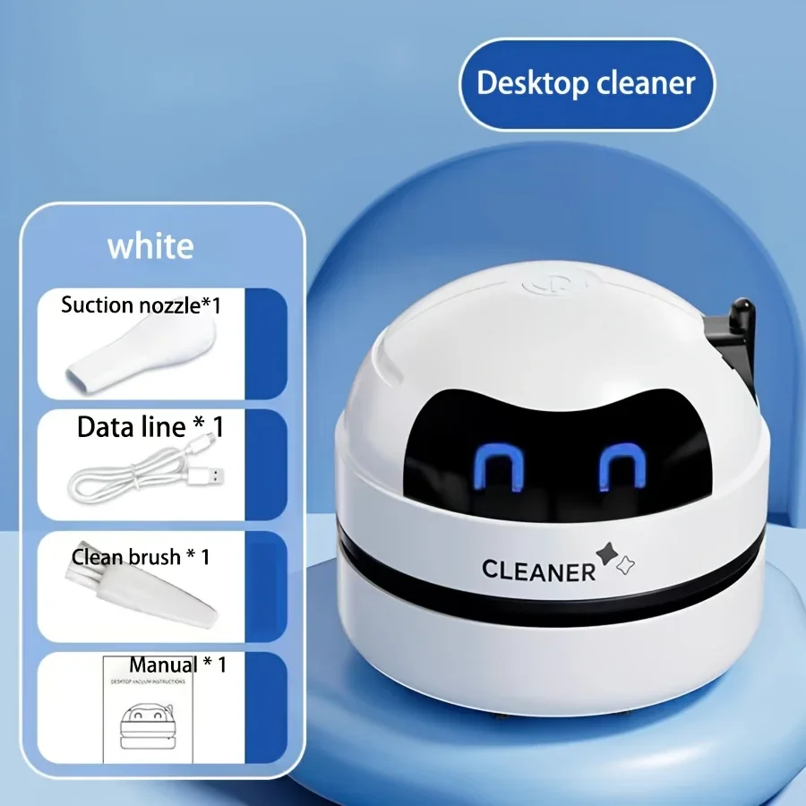 ポータブルミニデスクトップ掃除機 360 °   スパイラル - Mini Desktop Vacuum Cleaner For Eraser Dust のレビューと価格